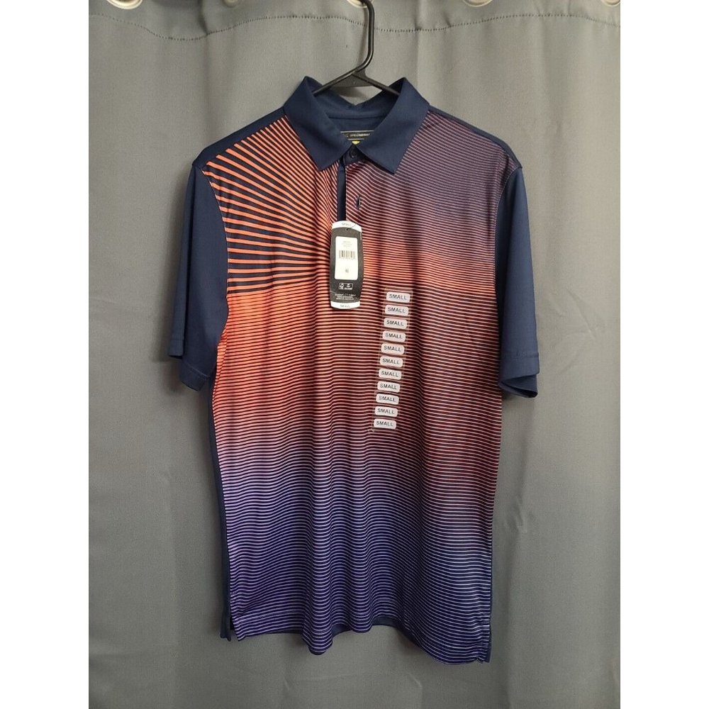 Greg Norman Men's Performance Polo Striped Shirt Size S NWT